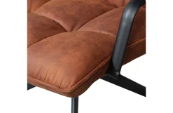 Retro Drehsessel Relaxsessel Jouke Leder Cognac Armlehne-WOOOD Hot