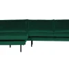 Retro Ecksofa Samt Rodeo 3-Sitzer Rechts oder Links 300/160 Grüner Wald Links-BePureHome Hot
