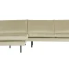 Retro Ecksofa Samt Rodeo 3-Sitzer Rechts oder Links 300/160 Pistazie Links-BePureHome Online