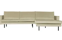Retro Ecksofa Samt Rodeo 3-Sitzer Rechts oder Links 300/160 Pistazie Rechts-BePureHome Discount
