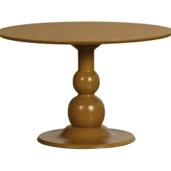 Retro Esstisch Blanco Mangoholz rund in Honiggelb-WOOOD Best