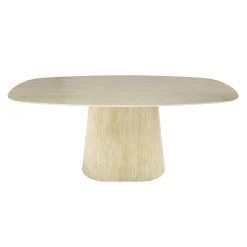 Retro Esstisch Centro 180 Travertin Keramik-Vintagehaus New