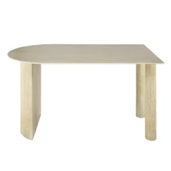 Retro Esstisch Half Arch 140 Travertin Keramik-Vintagehaus Online