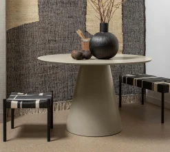 Retro Esstisch Jorre Rund Antik Beige/Grau 120-WOOOD Hot