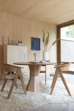 Retro Esstisch Lotus Geometrische Form Rund 120 cm-Zuiver Outlet