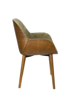 Retro Esszimmerstuhl Armlehnstuhl Taylor Holz Grün-DutchBone Outlet