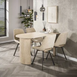 Retro Esszimmerstuhl Drehstuhl Swivel Sand-Vintagehaus Best