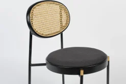 Retro Esszimmerstuhl 2er Set Rattan Don't Stop The Webbing Schwarz Buche-Bold Monkey