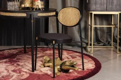 Retro Esszimmerstuhl 2er Set Rattan Don't Stop The Webbing Schwarz Buche-Bold Monkey