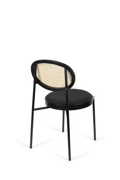 Retro Esszimmerstuhl 2er Set Rattan Don't Stop The Webbing Schwarz Buche-Bold Monkey