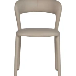 Retro Esszimmerstuhl Lederstuhl Noble Komplettbezug Kunstleder Beige-WOOOD Hot