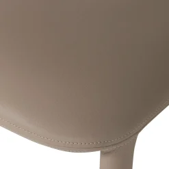 Retro Esszimmerstuhl Lederstuhl Noble Komplettbezug Kunstleder Beige-WOOOD Hot