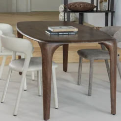 Retro Esszimmerstuhl Lederstuhl Noble Komplettbezug Kunstleder Sand-WOOOD New