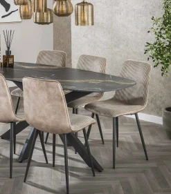 Retro Esszimmerstuhl Rib Breitcord Sand-Vintagehaus Hot