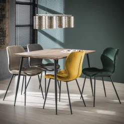 Retro Esszimmerstuhl Velvet Samt Gelbgold-Vintagehaus Hot