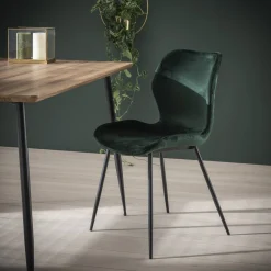 Retro Esszimmerstuhl Velvet Samt Grün-Vintagehaus New