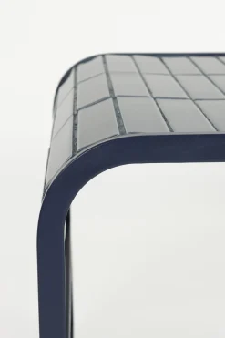 Retro Fliesentisch Tiles Couchtisch Metro Fliesen Blau-Zuiver New