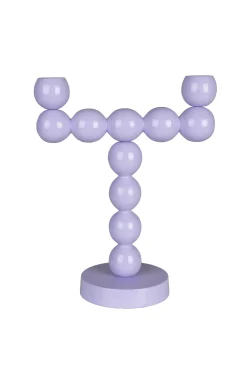 Retro Kerzenständer Bubbles Two Shiny Lilac Metall-Zuiver Discount