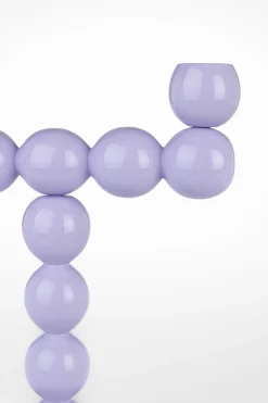 Retro Kerzenständer Bubbles Two Shiny Lilac Metall-Zuiver Discount