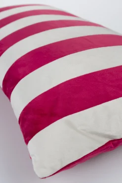 Retro Kissen Stripes in Rot-Weiß 60 cm-Vintagehaus Accessoires Sale