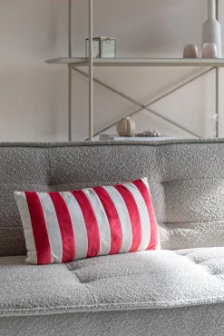 Retro Kissen Stripes in Rot-Weiß 60 cm-Vintagehaus Accessoires Sale