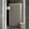 Retro Kleiderschrank Schlafzimmerschrank Rain in Beige mit fünf Böden-WOOOD Outlet