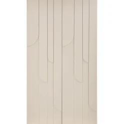 Retro Kleiderschrank Schlafzimmerschrank Rain in Beige mit fünf Böden-WOOOD Outlet