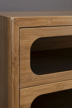 Retro Kommode Sideboard Caroun Bambus Rauchglas-DutchBone