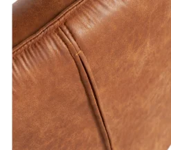 Retro Relaxsessel Drehsessel Skyler Kunstleder Cognac-WOOOD New