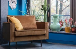 Retro Samtsessel Rodeo 1-Sitzer verschiedene Farben-BePureHome Outlet