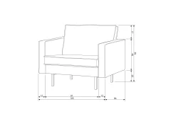 Retro Samtsessel Rodeo 1-Sitzer verschiedene Farben-BePureHome Outlet