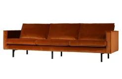 Retro Samtsofa Rodeo 3-Sitzer Rost-BePureHome Outlet