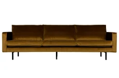 Retro Samtsofa Rodeo 3-Sitzer Honiggelb-BePureHome Clearance