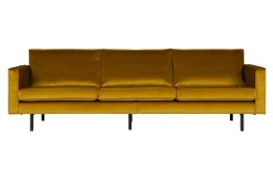 Retro Samtsofa Rodeo 3-Sitzer Ocker-BePureHome Online
