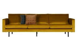 Retro Samtsofa Rodeo 3-Sitzer Ocker-BePureHome Online