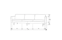 Retro Samtsofa Rodeo 3-Sitzer Ocker-BePureHome Online