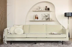 Retro Samtsofa Rodeo 3-Sitzer Pistazie-BePureHome Best