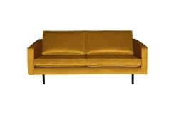 Retro Samtsofa Rodeo 2,5-Sitzer Ocker-BePureHome Best