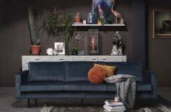 Retro Samtsofa Rodeo 3-Sitzer Teal-BePureHome Outlet