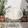 Retro Sessel Acapulcos Bahia Weiß Outdoor Massives Metallgestell-Vintagehaus Best