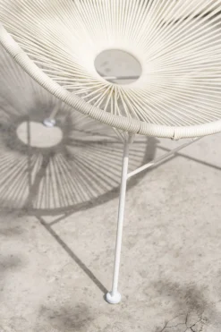 Retro Sessel Acapulcos Bahia Weiß Outdoor Massives Metallgestell-Vintagehaus Best