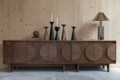 Retro Sideboard Groove Walnuss oder Eiche 2/3türig-Zuiver