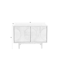 Retro Sideboard Groove Walnuss oder Eiche 2/3türig-Zuiver Discount