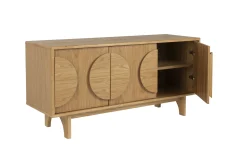 Retro Sideboard Groove Walnuss oder Eiche 2/3türig-Zuiver Clearance