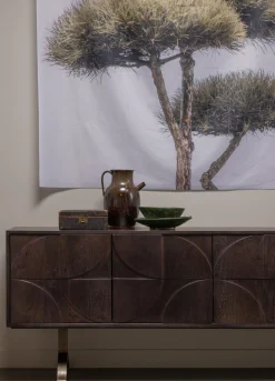 Retro Sideboard TV-Board Draw Mangoholz Walnuss-Finish-BePureHome Hot