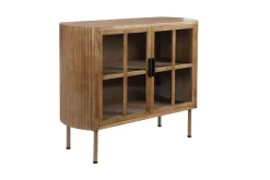 Retro Sideboard Vitrine Yaz Oval mit Sprossenkorpus-Vintagehaus Outlet