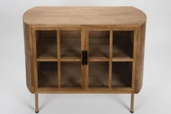 Retro Sideboard Vitrine Yaz Oval mit Sprossenkorpus-Vintagehaus Outlet