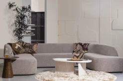 Retro Sofa Couch Sloping U-Form Organic Grau-BePureHome Best