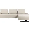 Retro Sofa Ecksofa Shelly Mélange Natur Stoff Metallbeine Rechts-DutchBone Outlet