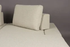 Retro Sofa Ecksofa Shelly Mélange Natur Stoff Metallbeine Rechts-DutchBone Outlet